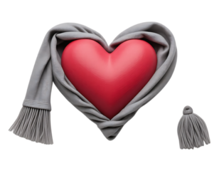 Heart Wrapped in Scarf