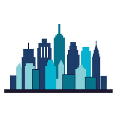 Naklejka premium National Skyscraper Day - City Skyline: Minimal Icon