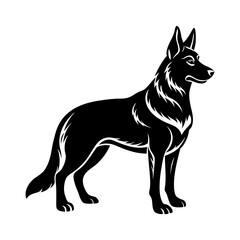 German Shepherd Clipart Vector Illustration