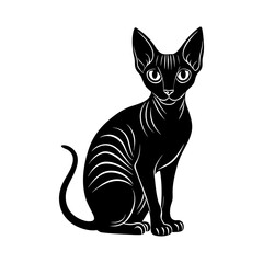 Obraz premium Sphynx Cat Clipart Vector Illustration
