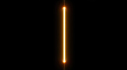 A single line of light in darkness