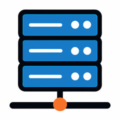 Data Center Server Symbol Illustration