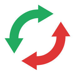 Repeat Action Arrows Vector Design