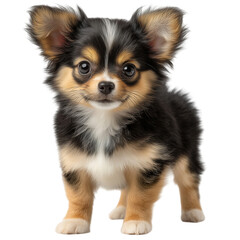 Obraz premium Chihuahua puppy standing cute dog breed small pet animal portrait isolated on transparent background 