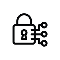Secure network connection icon representing cybersecurity and data protection