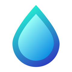 Water Droplet With Gradient Glow Icon