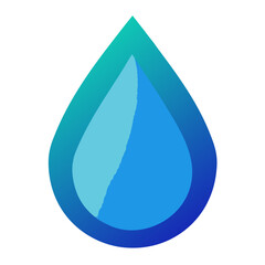 Shiny Water Drop Symbol Illustration