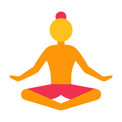 Yoga Pose Person Icon Silhouette