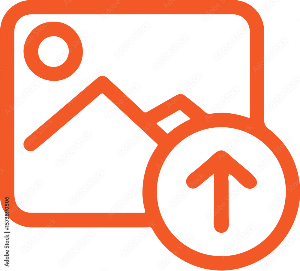 Poster upload icon simple icon. vector icon all icon viktor.