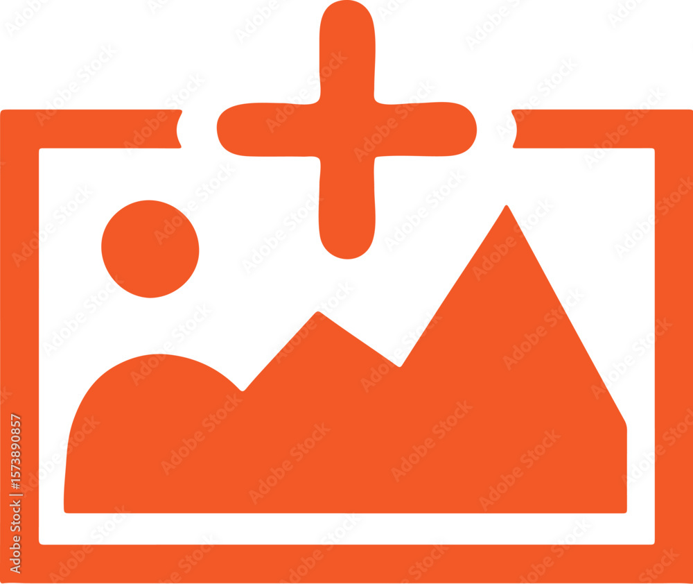 Poster upload icon simple icon. vector icon all icon viktor.