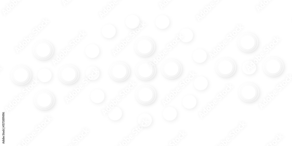 Aufkleber abstract white gradient circle pattern of 3d bubbles background template. abstract white modern tran