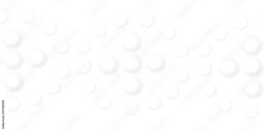 Aufkleber abstract white gradient circle pattern of 3d bubbles background template. abstract white modern tran