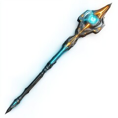 Fantasy staff weapon game asset magic wand sorcerer item digital art design illustration concept art tool