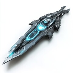 Futuristic sword design concept art fantasy weapon blade technology gaming asset sci fi illustration tool 3d