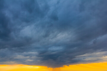 dramatic blue sky with dense clouds summer natural background