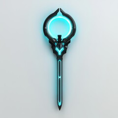 Fantasy glowing staff magic wand scepter wizard sorcerer artifact digital art illustration design concept art