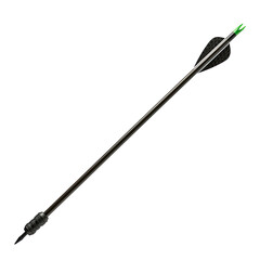Modern black arrow symbolizes focus and precision for sport and business precision.
