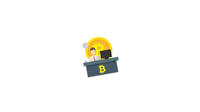 Animated OTC trading icon representing over-the-counter cryptocurrency transactions between parties without using a public exchange. Ideal for fintech content, crypto trading platforms, blockchain tut