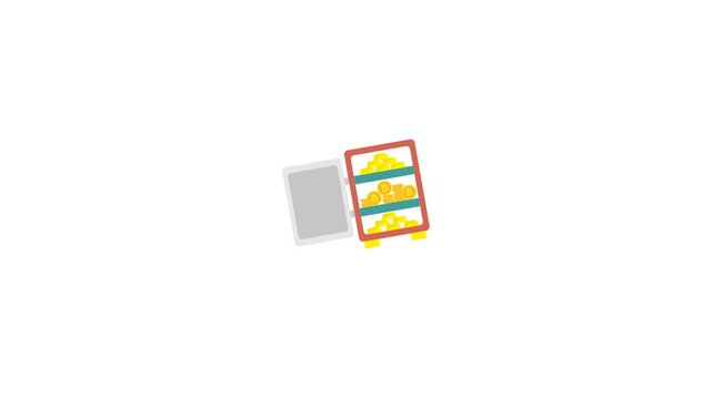 Animated Proof of Stake icon representing an energy-efficient blockchain consensus mechanism where validators are chosen based on the amount of cryptocurrency staked. Ideal for DeFi content, crypto ed