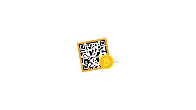 Animated Bitcoin address icon representing unique crypto wallet identifiers, digital currency transactions, and blockchain identity. Ideal for crypto tutorials, fintech platforms, wallet apps, and blo