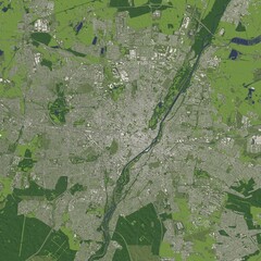 3D illustration of city and urban in Munich Germany