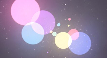 Fototapeta premium Abstract Pastel Light Flares in Pink Lilac Blue on Smoky Lavender Background