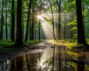 Obraz premium Mystic Forest Illumination