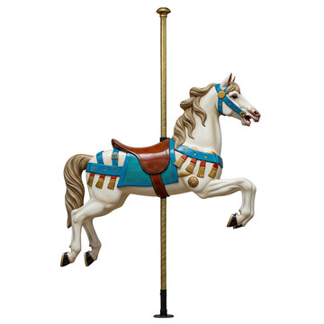 Vintage carousel horse sparks deep nostalgia, a timeless symbol of nostalgia.
