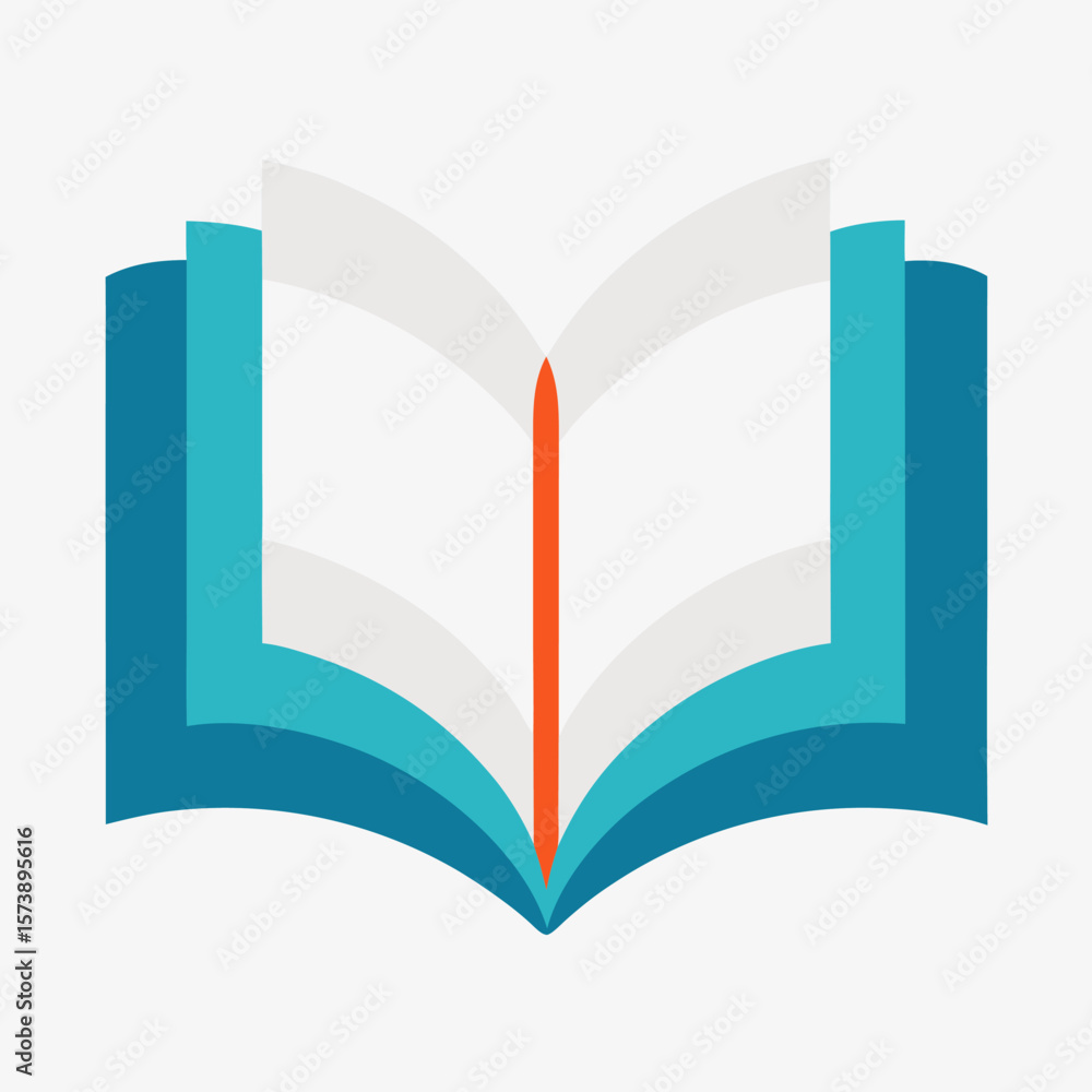 Poster read a book day - open book: minimal vector