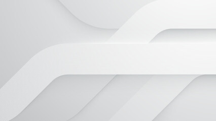 Abstract white paper background with curled edges and soft wave design