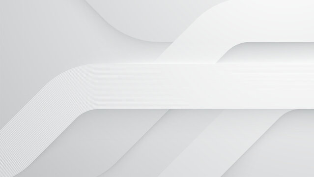 Abstract white paper background with curled edges and soft wave design