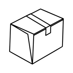 Cardboard box with tape packaging shipping