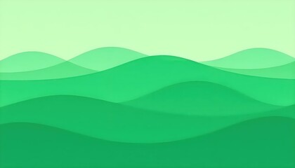 Obraz premium Minimal green design with organic shapes and wavy forms