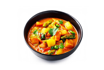 Mix vegetable curry - Indian main course recipe contains Carrots, cauliflower, green peas and beans, baby corn, capsicum
