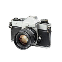 Vintage silver and black SLR camera (4)