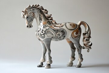 antique porcelain horse