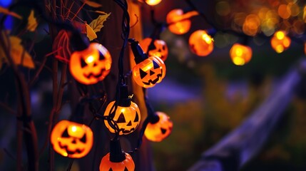 Halloween String Lights: Spooky Glow Decor, Pumpkin & Ghost Themed Illumination, Festive Haunted House Lighting
