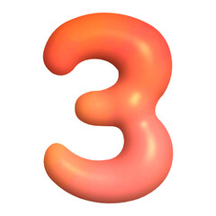 3D Number 3 with Transparent Background Isolated PNG
Tags: