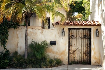 old wooden door in the old town