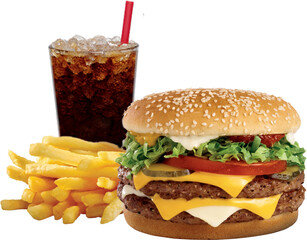 hamburger and cola