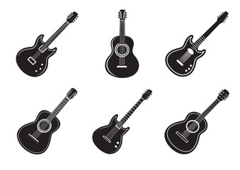 Fototapeta premium Guitar Vector, Guitar Design, Guitar Icon Set