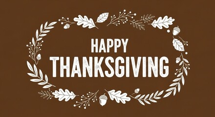 Happy Thanksgiving: Festive Autumn Design - Perfect for Cards, Banners, and Social Media