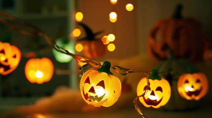 Halloween String Lights: Spooky Glow Decor, Pumpkin & Ghost Themed Illumination, Festive Haunted House Lighting