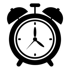 Black Alarm Clock Icon