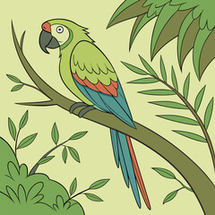 parrot on a branch