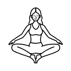 Woman meditating in lotus pose meditation yoga