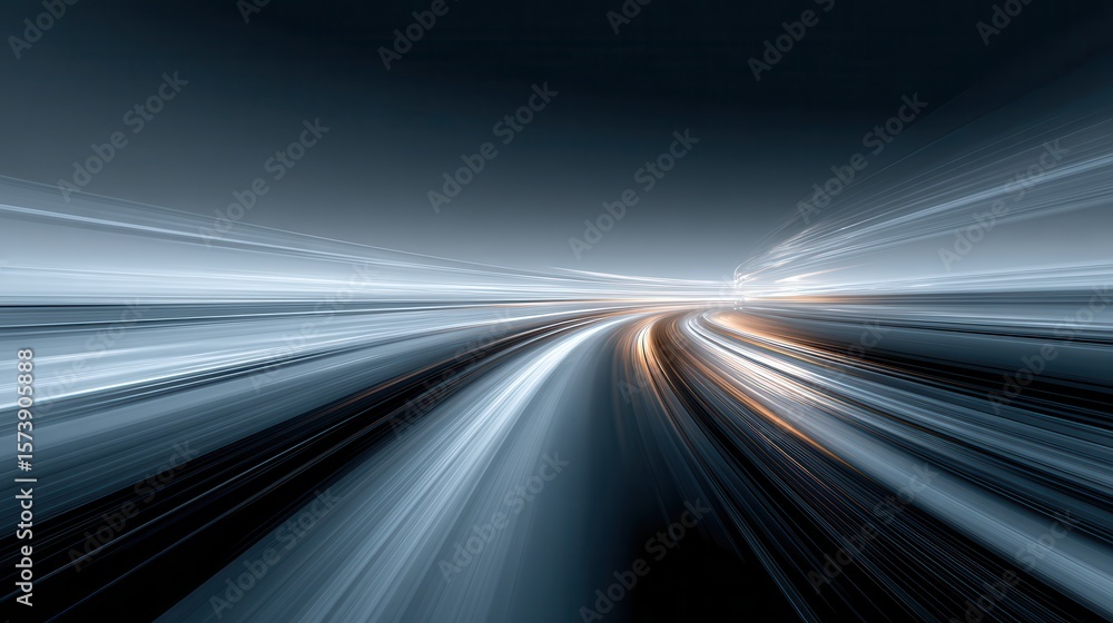 Poster abstract speed lines in a tunnel