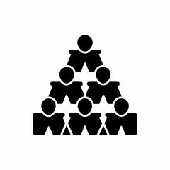 creative details Outline Human Pyramid Icon (Unity & Growth) vector illustration