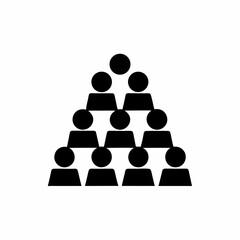 creative details Outline Human Pyramid Icon (Unity & Growth) vector illustration