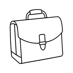 Black briefcase with handle and clasp luggage business